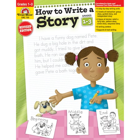Evan-Moor Educational Publishers How to Write a Story Book, Teachers Edition, Grades 1-3 799